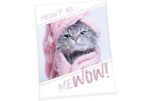 Herding YOUNG COLLECTION Coperta in Pile con Gatto, 130 x 170 cm, 100% Poliestere, Pile