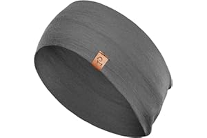 menique Dehnbare Sport-Yoga-Stirnbänder für Damen, 100% Merinowolle, Schweißbänder, Kopfbedeckung, Bandana