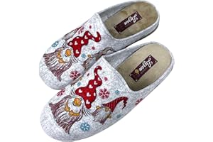 JOMIX Kapcie damskie zimowe kapcie filcowe domowe buty termiczne poślizgu na zimę drukowanie zwierząt w Hiszpanii