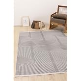 Koza Halı Farahan Gri Geometrik Tozumaz Salon Koridor Balkon Teras Bah&ccedil;e Oturma Odası Halısı A0861A, 160 x 230