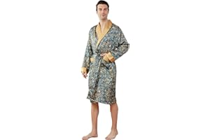 Westkun Japońskie kimono męskie szlafrok satynowy długi rękaw moda kąpielowa bielizna nocna piżama długa Yukata kardigan kurtka płaszcz górna część