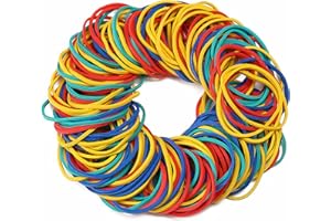 ZZLBZN 400 Grams Elastic Rubber Bands, Bag Sturdy Thick & Stretchable Colored Bands, Natural Elastic Bands for School Home Office Supplies Industrial Crafts DIY Everyday Use 38mm