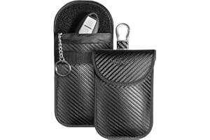 MONOJOY Faraday Pouch for Car Keys, 2 Pack Keyless Car Key Signal Blocker Pouch RFID Key Pouch Defender Anti Theft Signal Blocking Pouch Key Fob Protection Pouches Faraday Bag Car Accessories
