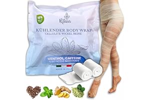‎RITALIA Ritalia® CELLULITE WICKEL - Drainierende Beinwickel mit Cold Effect Toning und Anti-Müdigkeits-Wirkung - Kosmetikbandage mit 100% natürlichen Extrakten (Bandagen)