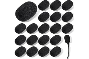 20 stycken headset mikrofon skumskydd, Quilax skum mikrofon skydd vindskydd, headset mikrofon vindskärm för spel och kontor