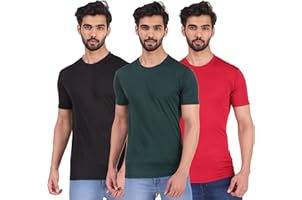 London Hills Solid Men Round Neck Sports T-Shirt Pack of 3