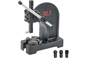 VEVOR Pressa a Perno, Pressa per Perno Manuale da 0,5 tonnellate, Altezza Massima 4,6", Pressa per Perno da Tavolo Manuale in ghisa, Pressa Manuale di precisione per stampaggio, Piegatura