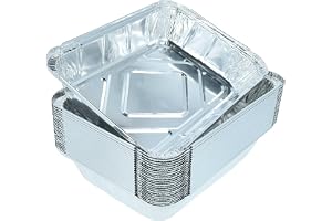 vhbw 25 x grillskålar kompatibla med Weber-gasgrill – återanvändbara aluminiumskålar, värmebeständiga upp till 600 °C, aluminium, 22 x 15 x 4 cm