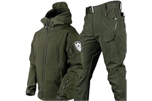 VBVARV Uniformes Tácticos Hombres, Conjuntos Traje Combate Militar Impermeable Ejército, Chaqueta Softshell Camuflaje, Pantalones, Ropa Caza
