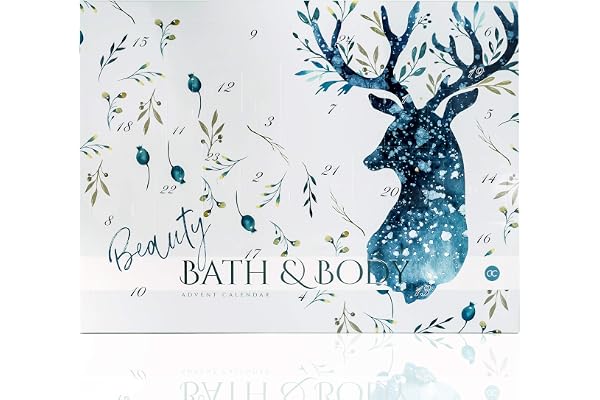 Calendrier de l'avent beauté pour les femmes - Bien-être, soin du corps et maquillage - Calendrier de Noël - Cerf / Renne
