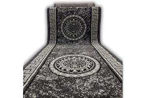 ALFOMBRAS IBERIA - Alfombra de Pasillo - Modelo VERSACH - Color Gris (400x90)