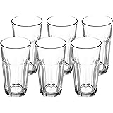 Amazon Brand - Solimo High Ball Glasses, Set of 6 (325ml each, Transparent)