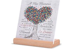 NIYEWSOR Regalo Mamma, Regalo Mamma Natale, Regalo Mamma Compleanno Luce Notturna in Acrilico, Idee Regalo Mamma, Regalo Festa Della Mamma, Regali di Natale per Mamma