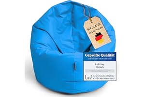 ‎BUBIBAG BuBiBag Sitzsack für Kinder und Jugendliche - Indoor Outdoor Bodenkissen, Sitzkissen oder als Gaming Sitzsack, geliefert mit Füllung (100 cm Durchmesser, königsblau)