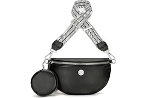 YISUOHOOM marsupio donna elegante pelle borsa tracolla donna piccola borsetta nero con portamonete