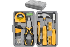 Hi-Spec Set de 25 Piezas Mini Kit Compacto de Herramientas Manuales para Bricolaje en Casa y Oficina. Reparaciones Básicas en Caja Portátil