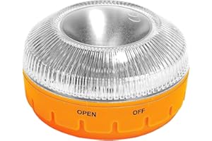 BNEHHOV Luces de Emergencia Coche Homologada Luz Amarilla Intermitente y Blanca Fija SOS Luz Coche Emergencia Ssúper Brillante Linternas Frontales para Señalización en Carretera de Coche y Moto