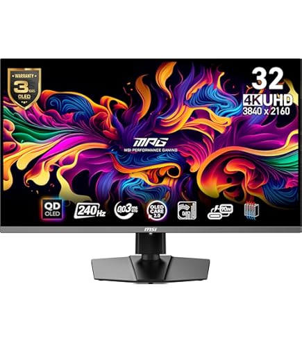 F*0様 MPG 321URX QD-OLED 31.5インチモニター Amazon.co.jp: MSI QD-OLED ゲーミングモニター MPG 321URX QD