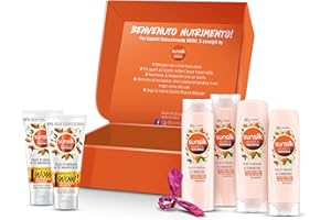 Sunsilk, Nachfüllpackung Natürliches Argan- & Mandelöl, Geschenkidee für Damen mit 2 Shampoos 250 ml, 2 Conditioner 200 ml, 2 Intensive Behandlungen 180 ml, 1 Haargummi