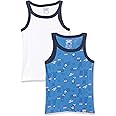 Jockey UB24 Boy's Super Combed Cotton Printed Round Neck Regular Fit Sleeveless Vest (Pack of 2_Colors & Prints May Vary)