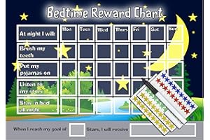 KIDS2LEARN Bedtime Night time Reward Chart - Kids Childrens Sticker Star - Sleep In Own Bed