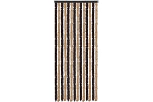 Arsvita Flauschvorhang Türvorhang (56x185 cm) in Beige-Braun als Insektenschutz für Balkon, Terrasse oder Wohnmobil, Wohnwagen, Pavillon