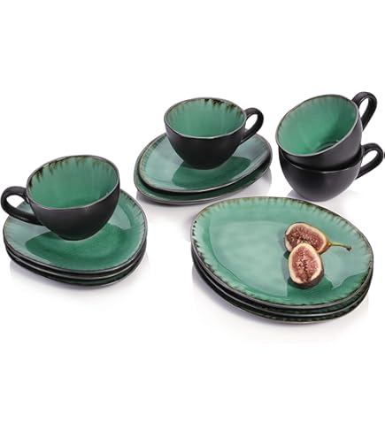 MÄSER 934071 Serie Niara Organic, moderno juego de tazas de café para 4