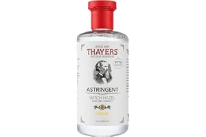 THAYER'S Thayers Tónico Astringente Facial de Hamamelis y limón Suaves con Aloe Vera Orgánico - llumina y cierra los poros - vegano - 97% de ingredientes naturales - probado por dermatólogos - 355 ml
