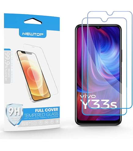 Brotect Pellicola In Vetro Ibrido AirGlass Per Vivo Y33s - Durezza 9H, Anti Graffio, Trasparente - Made In Germany - Installazione Facile E Senza Bolle