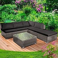 BRAST Poly-Rattan Gartenmöbel Lounge Set 15 Modelle 3 Farben 4-12 Personen Aluminium Sitzgruppe OASE Grau