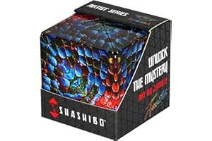 Shashibo Cube Transformable – Cube Antistress breveté et primé avec 36 aimants rares sur Le thème de la Terre – Peut Prendre Plus de 70 Formes (Artist Series - The Chameleon)