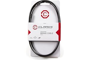 CLARKS CYCLE SYSTEMS Clarks Universal Galvanised Rear Brake Cable - Black Brake Wires with Standard Outer Casing and All Fittings for MTB, Hybrid & Road Bikes