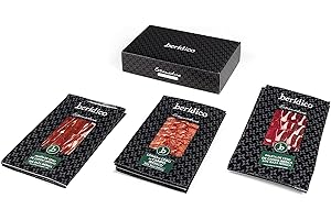 BERIDICO Loncheados Ibérico: 3 de Jamón Ibérico Cebo de Campo + 3 de Paleta Ibérica Cebo de Campo + 3 de Lomo Ibérico Cebo de Campo. Pack de 9 sobres de 100 g envasados al vacío. Extremadura. BERÍDICO