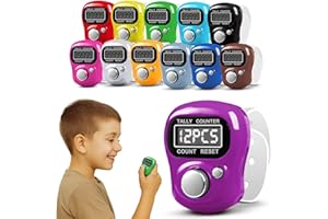 RIFF RUFFLE GOODIE GIFTS Riff Ruffle 12-Pack Digital Finger Tally Counters for Kids – #1 Trending Fidget Toy, Adjustable Rings, Colorful Party Favors, Goodie Bag Gifts, Classroom Prizes –Fun Click Counters for Events& Games