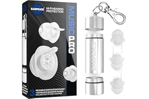 EarPeace Music PRO Tapones Concierto de Alta Fidelidad - Tapones Oidos para Músicos y Festivales - Tapones Patentados con Cancelación de Ruido - Alta Protección 20 dB