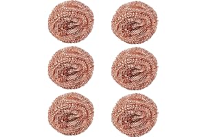 KUNAXKU Eponge Cuivre pour Cuisine, 6 Pièces Grattoir Cuivre Vaisselle, Paille De Cuivres, Eponge Grattoir Cuivres Réutilisable, pour Vaisselle,casseroles,poêles
