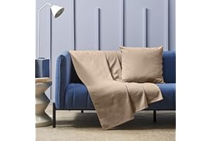 HABITA 33 HOME Granfoulard Copridivano, Copriletto Matrimoniale Primaverile, Telo Copridivano 250x280 Cm, Copri Divano Leggero, Telo Estivo (Beige Sorrento)