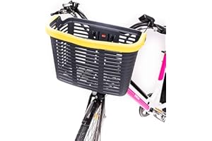 Urban Prime Cestino Bici, Anteriore, Made in Italy, Unisex Adulto, Nero e Giallo