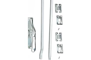 KEYMET – Puerta de falleba 1 Juego Cierre para puerta de falleba Barras 2540/14 mm Spezial siber.