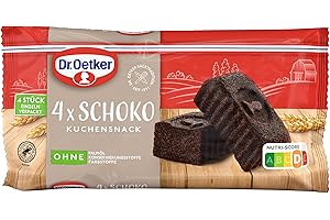 ‎DR. OETKER Dr. Oetker Kuchensnack Schoko 5er Pack, jeweils 4 Kuchen à 35 g, kakaohaltiger Kuchen Snack ohne Schokoladenüberzug, einzeln verpackt, ideal für unterwegs