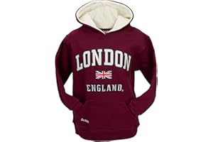 BRITISH HERITAGE BRANDS London England Kids Hoodie Hooded Sweatshirt Colour LE129K