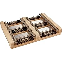 kaufMAX Schuhputzer/Schuhabstreifer Logan II (36x27x5) der perfekte Fussabtreter aus Buche mit PVC-Borste und…