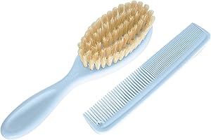 Rotho Babydesign Peigne et Brosse, Poils naturels, Dès la Naissance, TOP/Bella Bambina, Babybleu Perl (Bleu Clair), 20059010301
