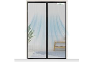 SCREEN DOOR Mosquitera Puerta Magnetica 70x200cm, Protección contra Insectos, Fácil Instalación – Negro