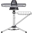 Speedypress PSP202S Silver Steam Ironing Press with Telescopic Height-Adjustable Stand - 64cm x 27cm; 1,400watt (+ FREE Replacement Cover & Foam Underfelt - RRP £39.00!)