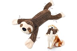 Hundespielzeug Giochi Cane Giochi per Cani in Peluche Durevole, con Squeak e Corda Giocattolo per cani, regalo per cuccioli, cani di taglia piccola, media e grande (A)