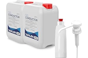 DEPILION 2 x Gel de ultrasonidos 5 litros con Dosificador y Bote / 2uds Garrafas Gel Conductor Laser, Cavitacion, IPL