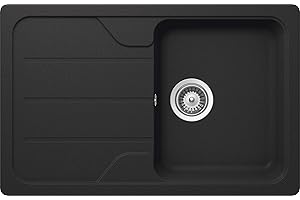 SCHOCK Zlewozmywak kuchenny 78 x 50 cm kształt D-100S onyks - CRISTALITE zlewozmywak granitowy do 45 cm szafka pod umywalkę