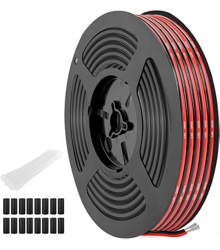 QUARKZMAN Cavo A Nastro In Silicone 28AWG 3 Perni Cavo Piatto In Silicone Flessibile Calibro 28 3m/9,8 Piedi Filo Rame Stagnato Nero Per Modellino Aereo Modello Automobile Elettrico - 3