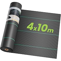 Praknu Toile de Paillage Anti Mauvaises Herbes 50g/m² avec 24 Piquets de Fixation - 1m x 50m Géotextile Noir Perméable, Résistant & UV-Stabilisé pour Jardins et Allées Praknu Toile de Paillage Anti Mauvaises Herbes 50g/m² avec 24 Piquets de Fixation - 1m x 50m Géotextile Noir Perméable, Résistant & UV-Stabilisé pour Jardins et Allées